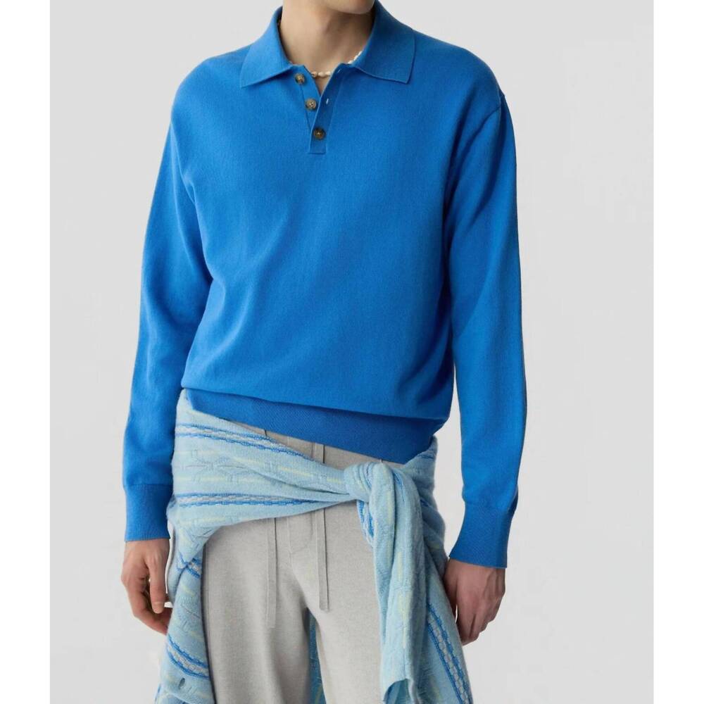 NEW GUEST IN RESIDENCE all day cotton cashmere polo in sail